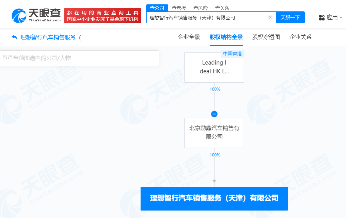 理想汽車加速布局天津市場，新設銷售服務公司拓展二手車業務